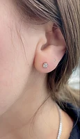 10K White Gold 0.08cttw Diamond Stud Earring