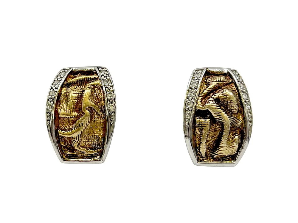 Silver/Gold Plated CZ Earrings