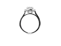 14K White Gold 1.66cttw Diamond Halo Engagement Ring, size 6