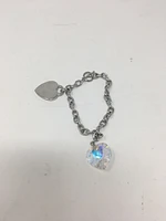 Double Heart Dangle Toggle Bracelet