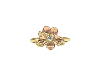 14K Yellow & Rose Gold Canadian Diamond Wild Rose Ring
