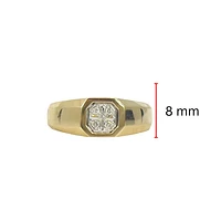 10K Yellow Gold 0.06cttw Diamond Gents Ring, size 10