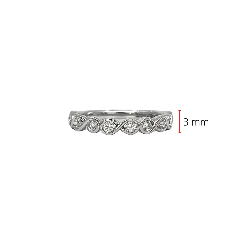 14K White Gold 0.40cttw Canadian Diamond Infinity Ring