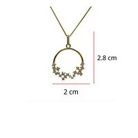 10K Yellow Gold 0.50cttw Diamond Necklace, 18"
