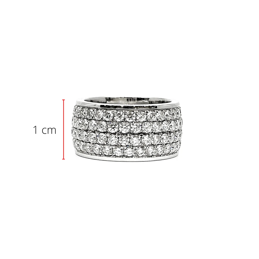 14K White Gold 4.40cttw Diamond Eternity Ring, size 6