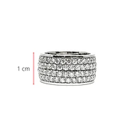 14K White Gold 4.40cttw Diamond Eternity Ring, size 6