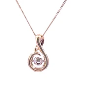 10K Yellow Gold 0.05 cttw Diamond Pulse Pendant