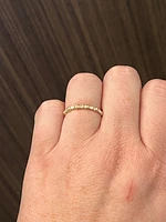 10K Yellow Gold 0.10cttw Diamond Ring, size 6.5