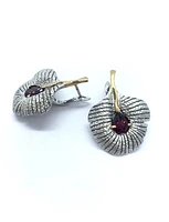 Silver Garnet Earring