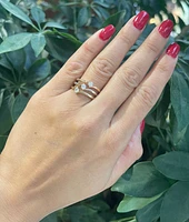 14K Tri Tone Gold 0.40cttw Diamond Ring, size 6