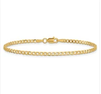 10K Yellow Gold Flat Beveled Curb Chain