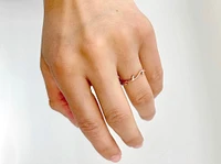 10K Rose Gold 0.024cttw Diamond Ring- Size 6.5