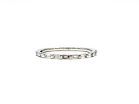 14K White Gold 0.25cttw Straight Baguette Diamond Ring - Size 7