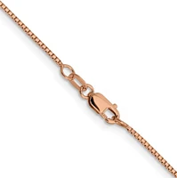 14K Rose Gold Box Chain - 1.0mm