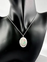 Sterling Silver Oval Locket Necklace 18"