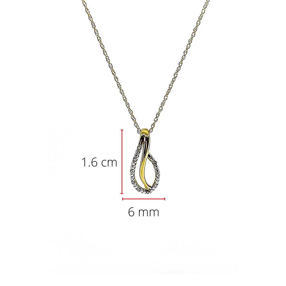 10K Yellow Gold Diamond Pendant