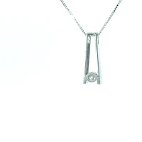 10K White Gold 0.30 cttw Canadian Diamond Pendant, 18"