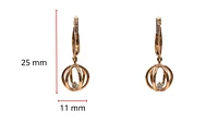 14K Rose Gold 0.124cttw Canadian Diamond Dangle Earrings