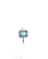 London Blue Topaz & Diamond Ring