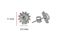 14K White Gold 2.63cttw Diamond Stud Earrings