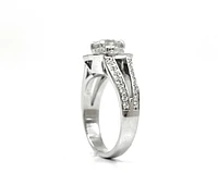 14K White Gold 1.57cttw Diamond Engagement Ring, Size 6