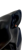 10K Yellow Gold 4mm Cushion Cut Garnet Stud Earrings with Butterfly Backings