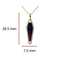 14K Yellow Gold 1.85cttw Garnet and 0.21cttw Diamond Necklace - 18 Inches