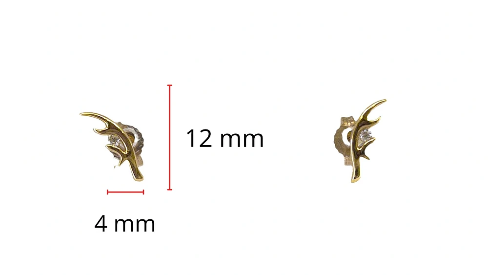 10K Yellow Gold 0.04cttw Canadian Diamond Stud Earrings