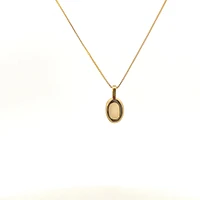 10K Yellow Gold Genuine Opal Pendant