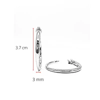 Sterling Silver Hoop Earrings 30mm