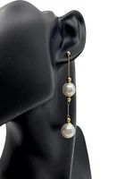 14K Yellow Gold South Sea Pearl Earrings with Butterfly Backs