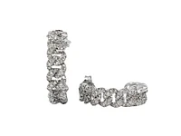 10K White Gold 0.66cttw Miami Cuban Link Diamond Earring