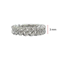 10K White Gold 0.50cttw Diamond Miami Cuban Link Ring / Band, size 6.5