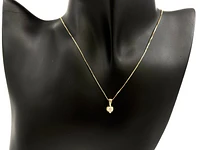14K White Gold 0.30cttw Canadian Diamond Mezza Luna Necklace