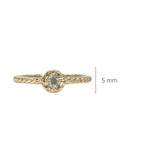 10K Yellow Gold 0.10cttw Aquamarine Ring, size 7