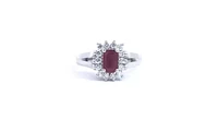 14K White Gold 0.70cttw Ruby and 0.30ttw Diamond Ring - 7