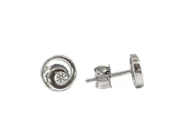 14K White Gold 0.128cttw Canadian Diamond Earring