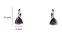 10K White Gold 3.25cttw Trillion Cut Garnet Lever Back Earring