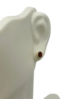 10K Yellow Gold 0.45cttw Oval Cut Garnet Earrings