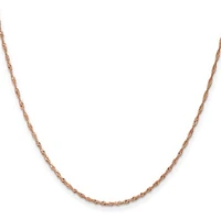 14K Rose Gold Singapore Chain - 1.0mm