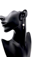 Sterling Silver Drop Shape Fresh Water Pearl Earrings