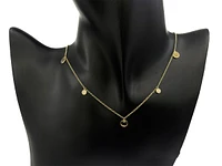 10K Yellow Gold 0.08cttw Diamond Necklace - 18"
