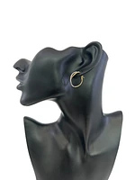 10K Two Tone Gold 23mm Earrings