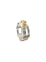 Silver and Citrine Ring