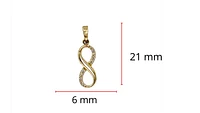 10K Gold Infinity Cubic Zirconia Charm