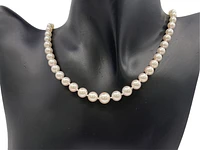 5.5-8mm White Cultured Graduated Pearl Strand with 14K Yellow Gold Pearl Clasp - 20"