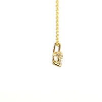 14K Yellow Gold Lab Grown 0.52cttw Round Brilliant Cut Diamond Claw Set Pendant
