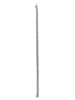 10K White Gold 2.00cttw Miami Cuban Link Tennis Bracelet - 7.25"