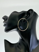 10K Gold 52mm Sleeper/Keeper/Hoop Earrings
