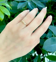 10K Yellow Gold Diamond 0.05cttw Ring, Size 6.5